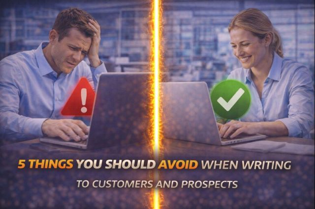 5 Things You Should Avoid When Writing Emails to Customers and Prospects 5 Things You Should Avoid When Writing Emails to Customers and Prospects