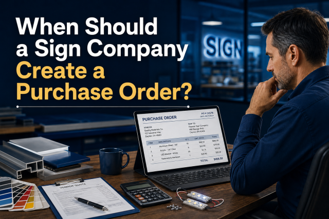 When Should a Sign Company Create a Purchase Order?
