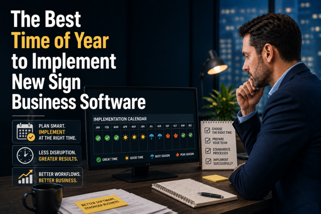 The Best Time of Year to Implement New Sign Business Software The Best Time of Year to Implement New Sign Business Software